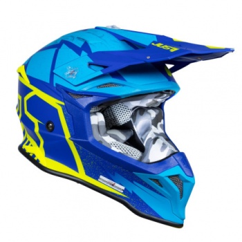 CASCO JUST1 J-39 POSEIDON AZUL / AMARILLO FLUOR